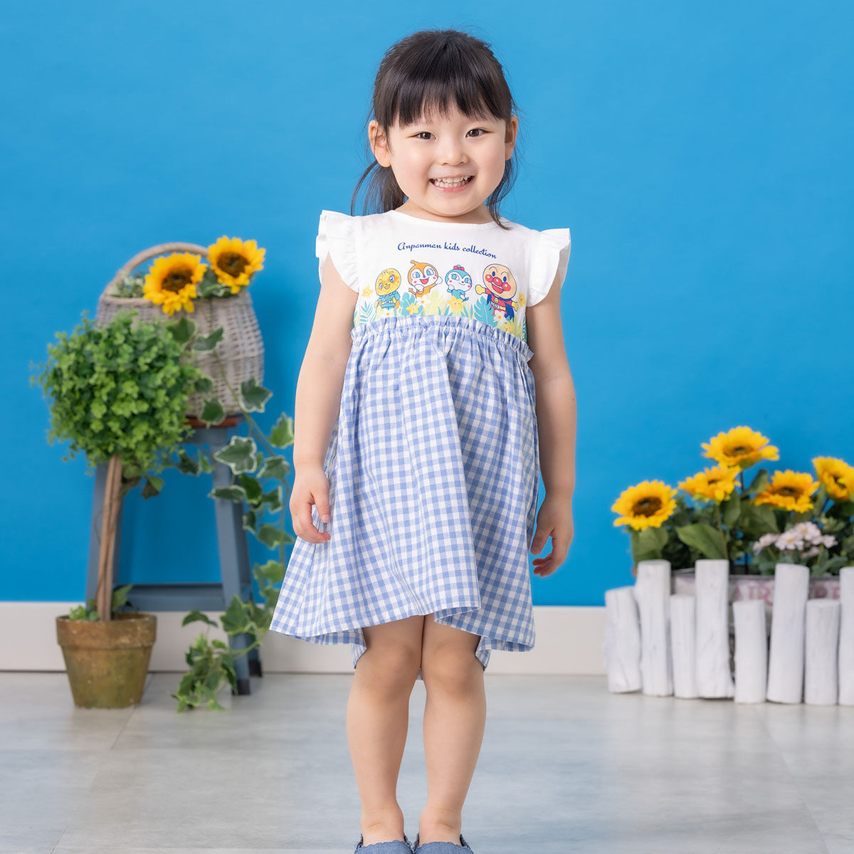 ギンガムチェック切替ワンピース | それいけ！アンパンマン