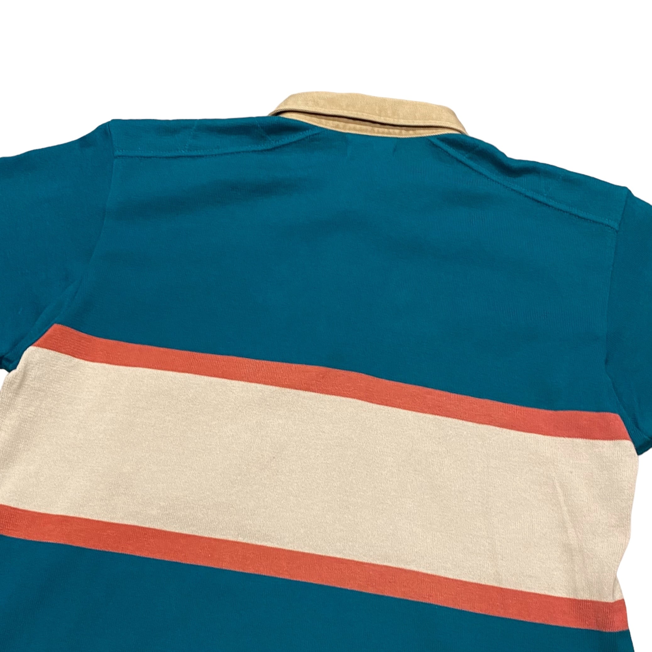 80's 茶タグ The Norca Face S/S Rugby Shirt / ノースフェイス