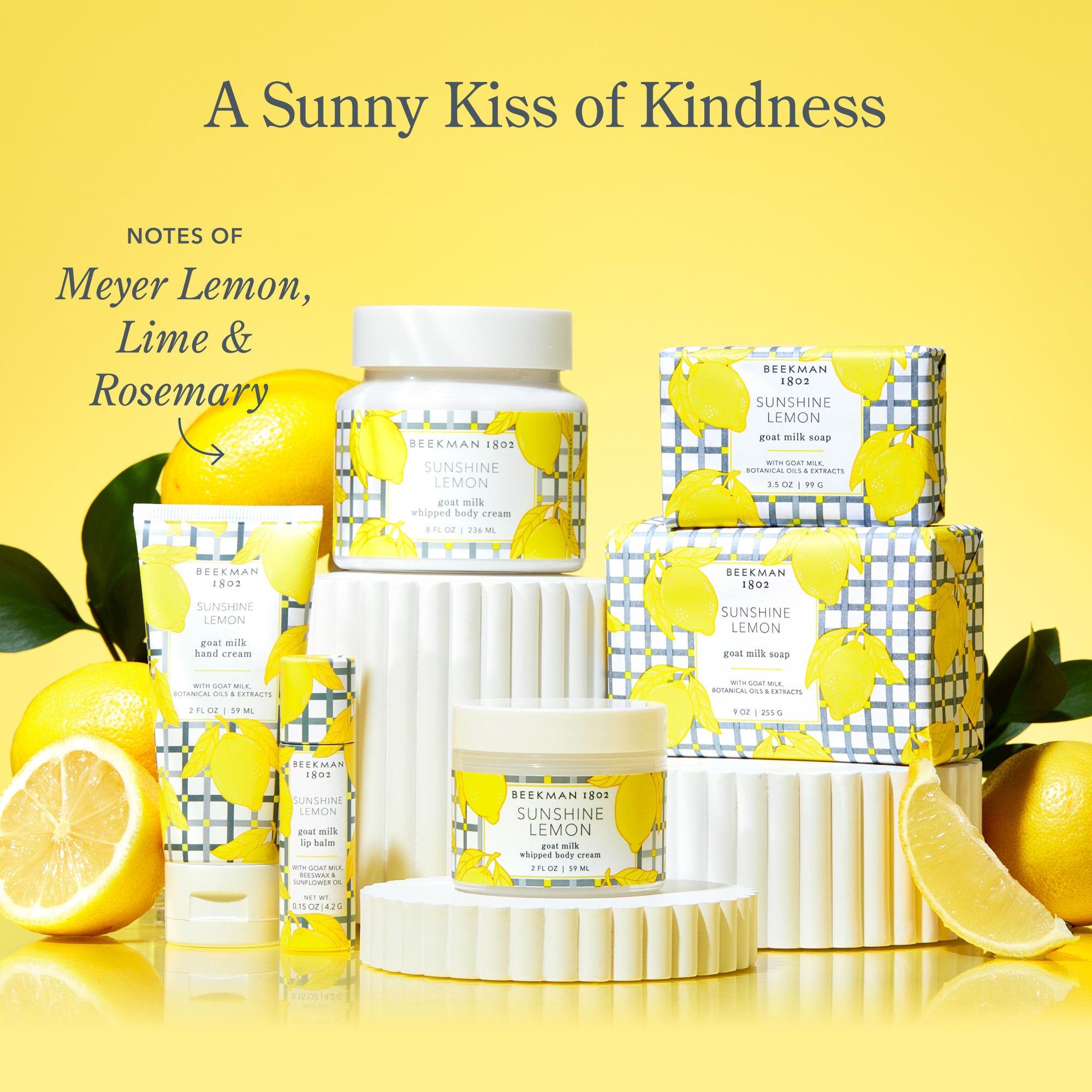 Sunshine Lemon Palm-Sized Goat Milk Soap