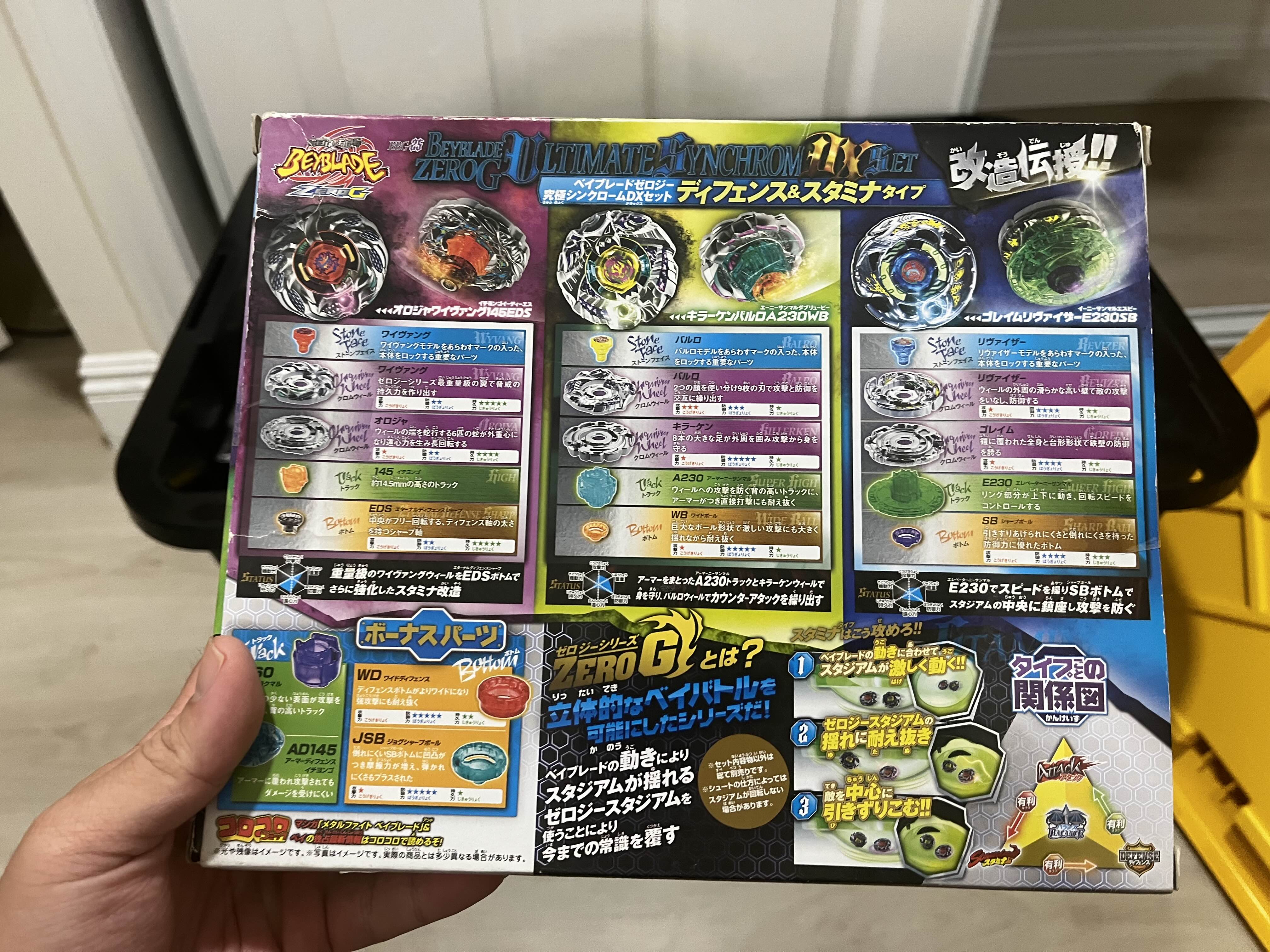 NIB BBG-25 Ultimate Synchrome DX Set Beyblade Zero-G - Takara Tomy