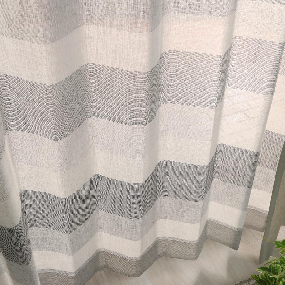 レースカーテン グレー - ラグ・カーペット通販【びっくりカーペット】