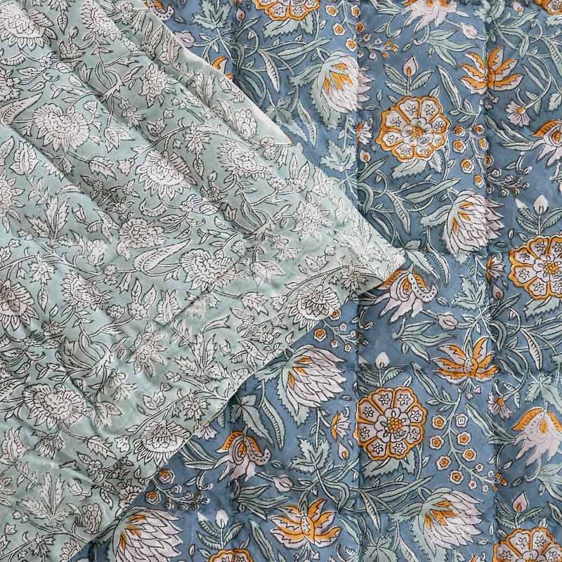 インドの伝統技法ブロックプリントで仕上げたおしゃれな大判