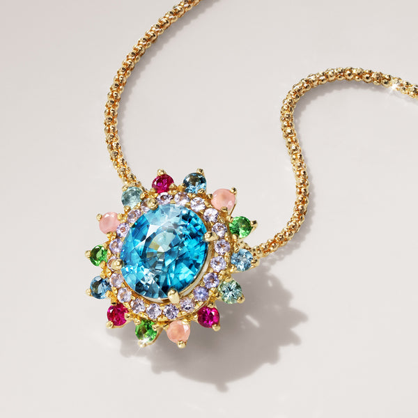 店舗限定】ブルージルコン K18YG チョーカー・エクラクルール