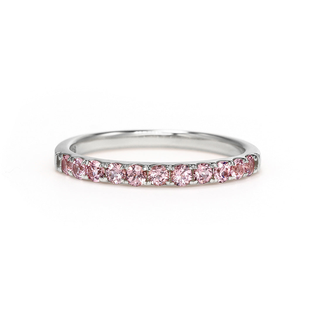 ビズー公式】シャンパン ガーネット 11石 ハーフ エタニティ K18(18金