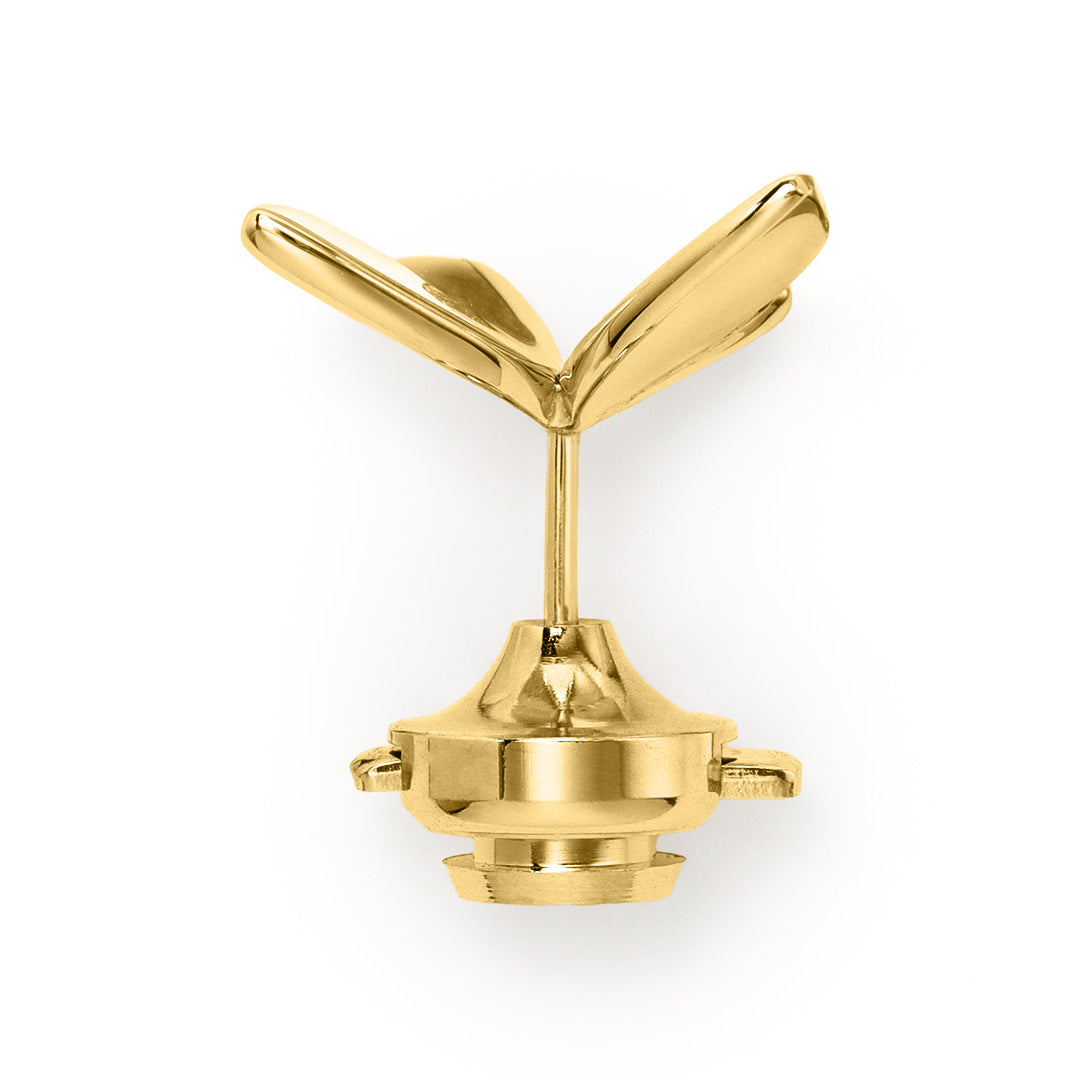 即日発送】シルバー925/K18イエローゴールドコーティングブローチ