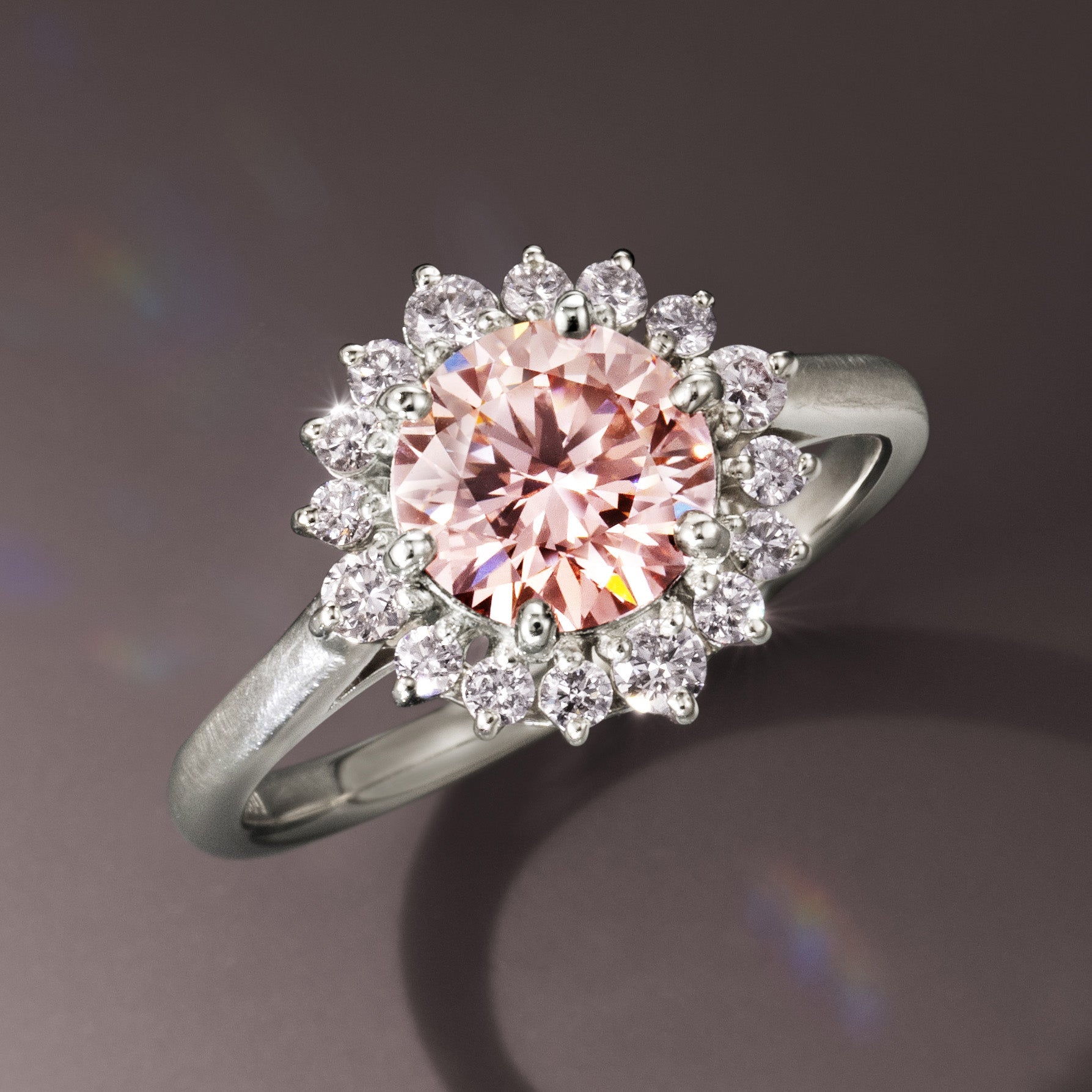 ピンクダイヤモンド(ラボグロウン) K18/PTリング・フロレゾン