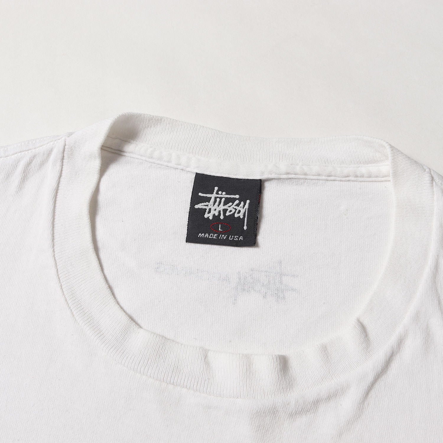 90s OLD STUSSY 紺タグ T-REX / 恐竜 クルーネック Tシャツ(USA製