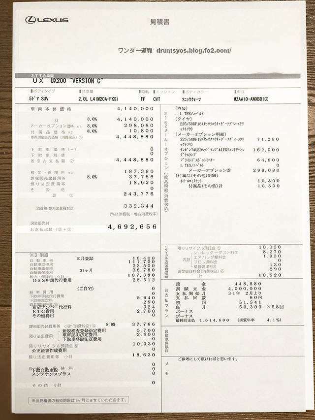 ワンダー速報 【見積もり価格比較！】レクサスUXとNX、どっちを買う