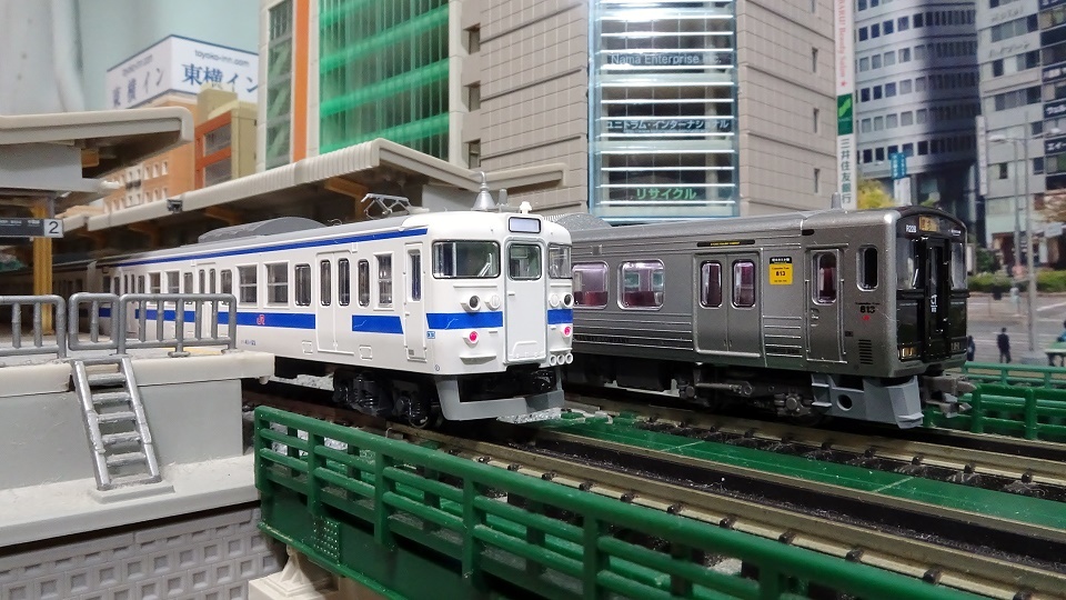 KATO 415系100番代(九州色) 入線 - ビスタ模型鉄道（エヌゲージ日記）