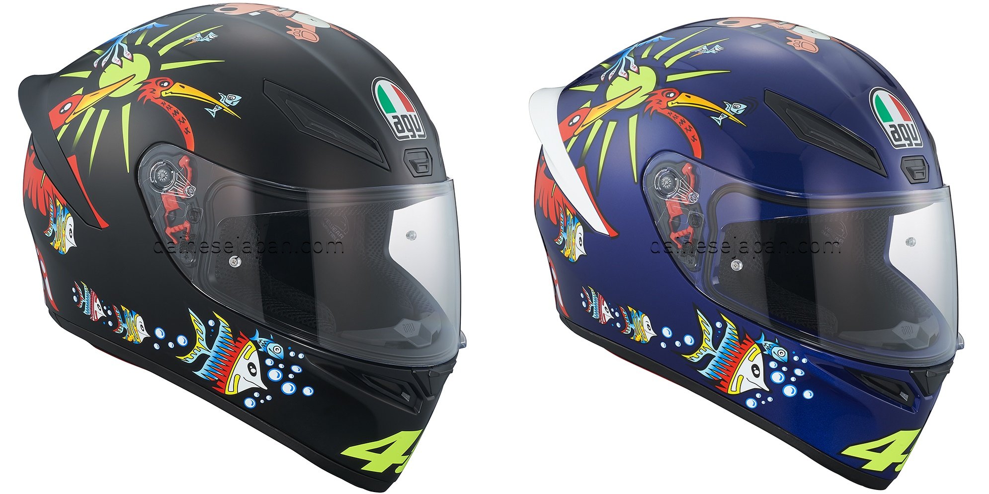 色鮮やかなデザイン[AGV K1 WHITE ZOO]