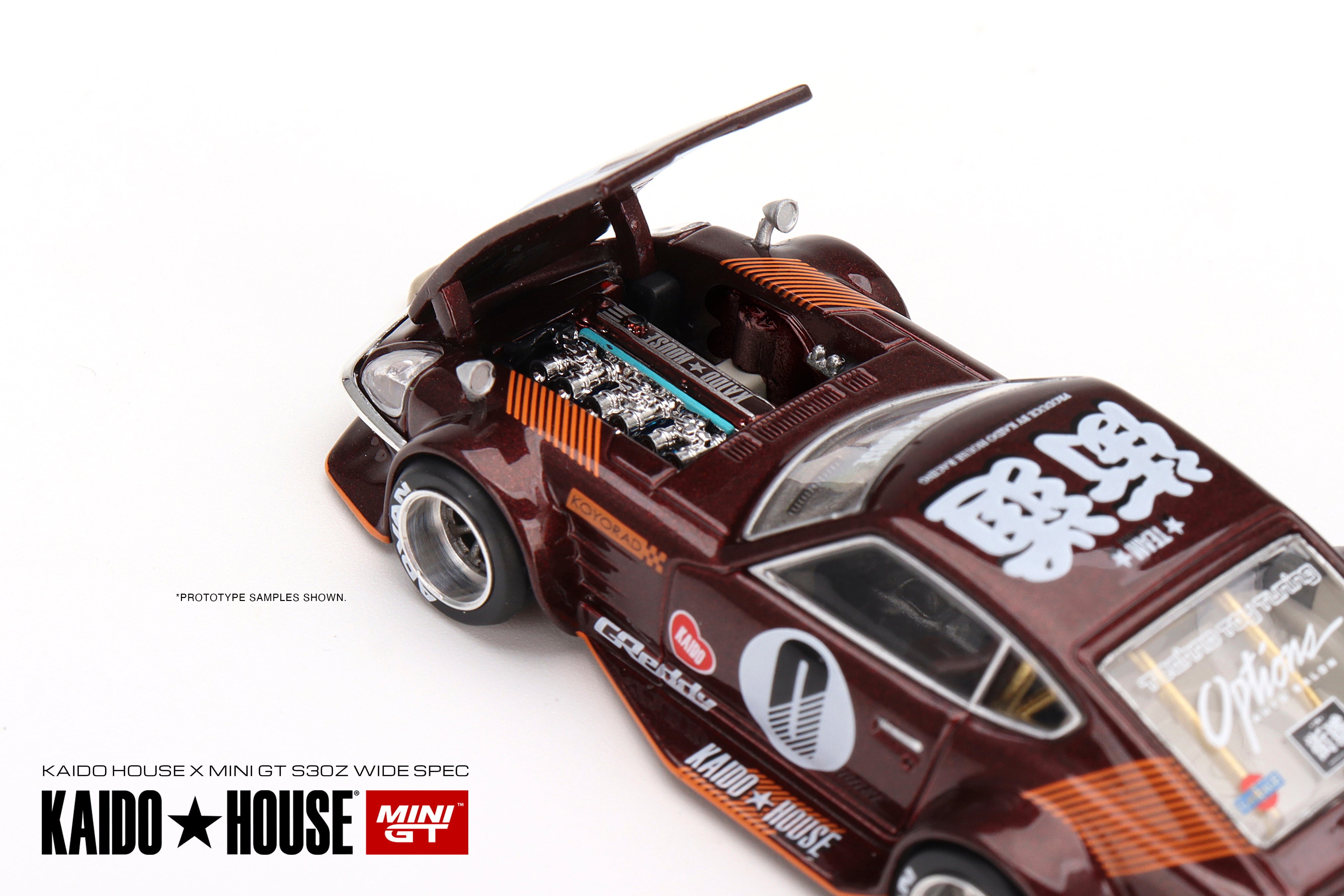 MINI GT 1/64 Kaido☆House Datsun Fairlady Z Dark Red – Black Ice