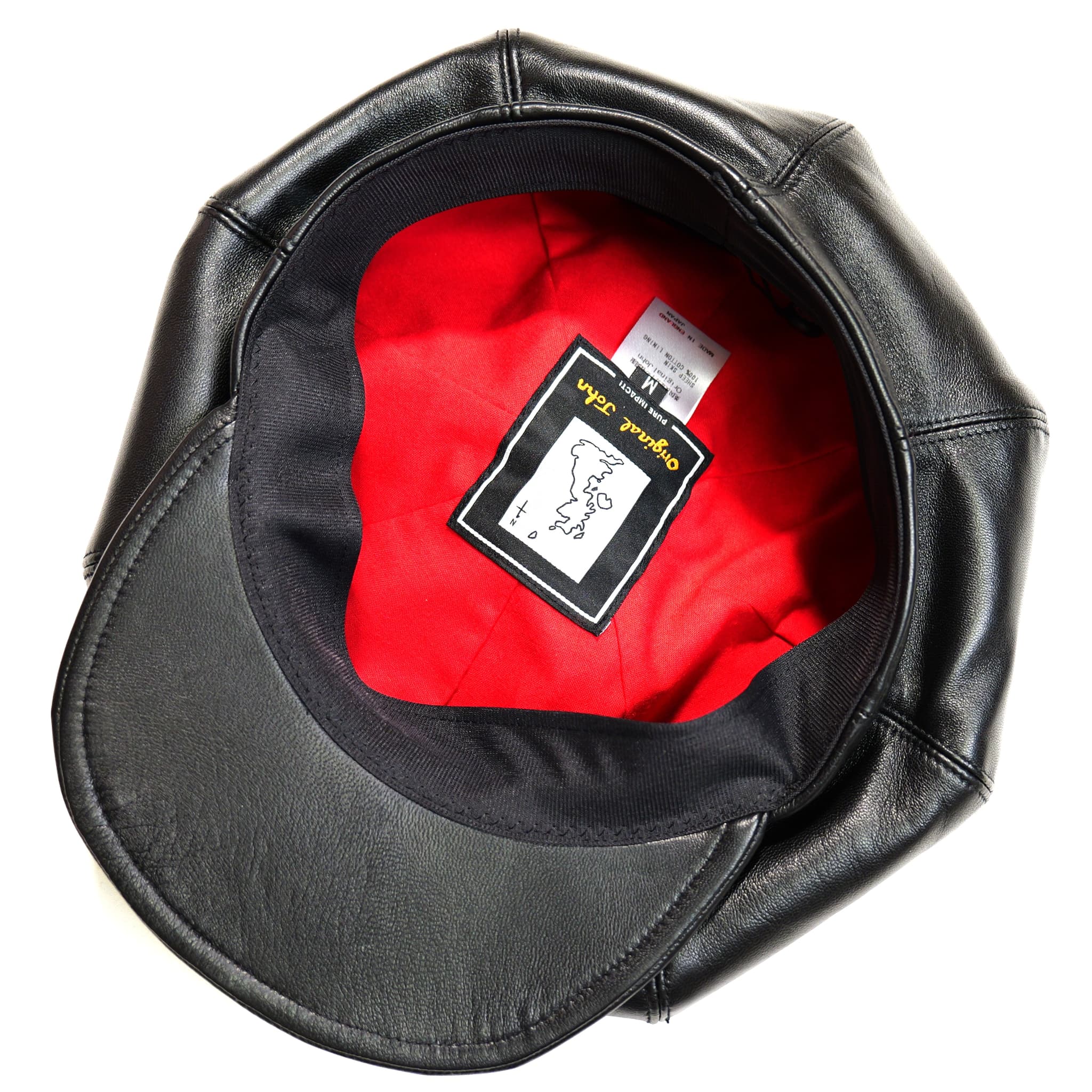 SAINT LAURENT PARIS 羊革 キャスケット 黒 L 58cm SAINT LAURENT