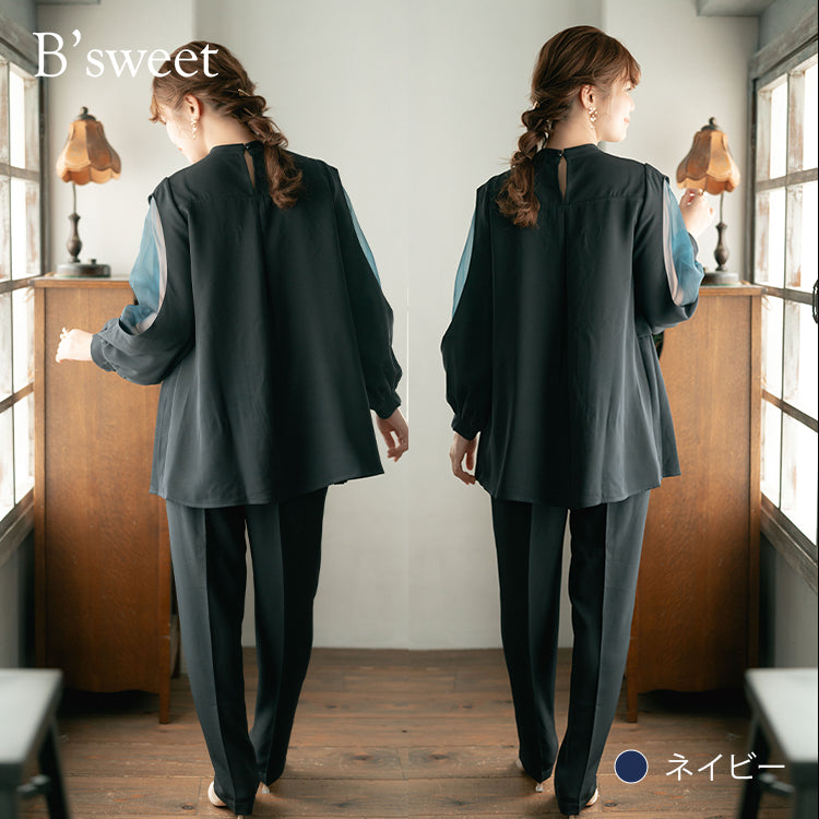 pd49cy】プリーツ切り替えセットアップパンツドレス – ドレスショップ