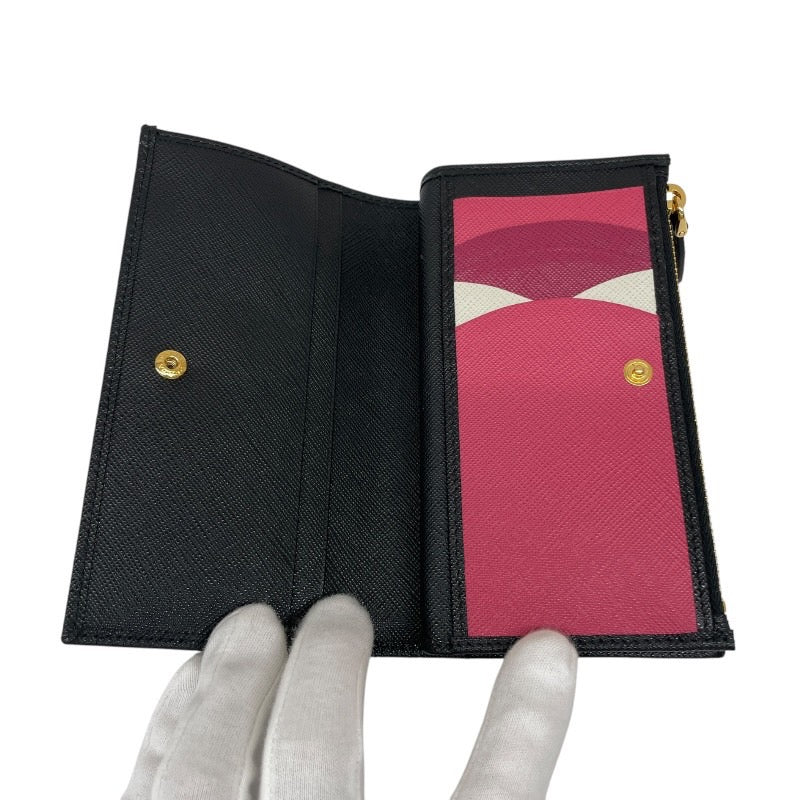 PRADA】プラダ サフィアーノ マルチカラー 黒 ブラック 現行モデル