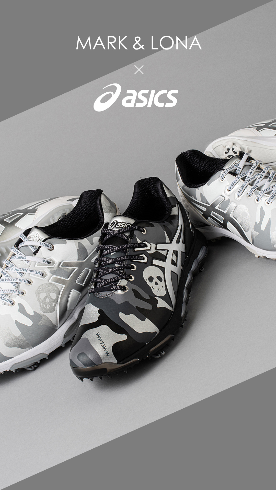 MARK & LONA × ASICSのコラボレーションスパイクシューズが復刻