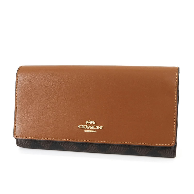 Brandol / COACH コーチ ラウンドファスナー長財布 カラーブロック