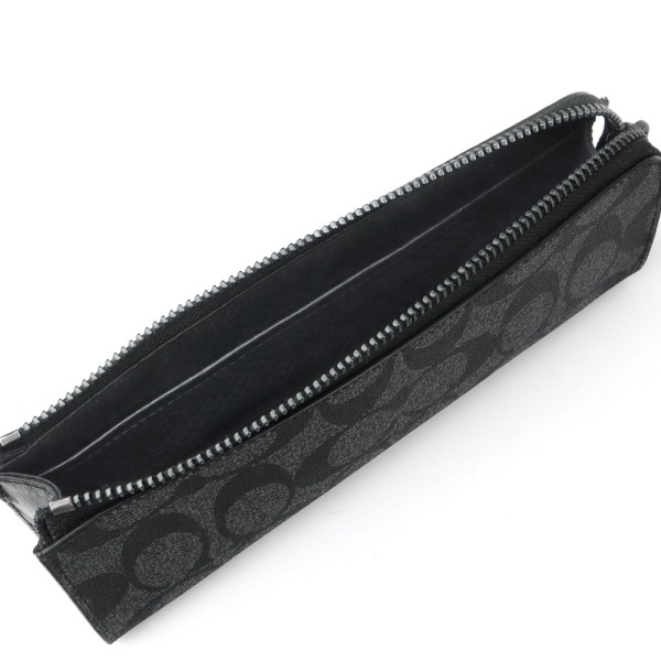 Brandol / COACH コーチ ペンケース シグネチャー ブラック系 C6986 QBO4G