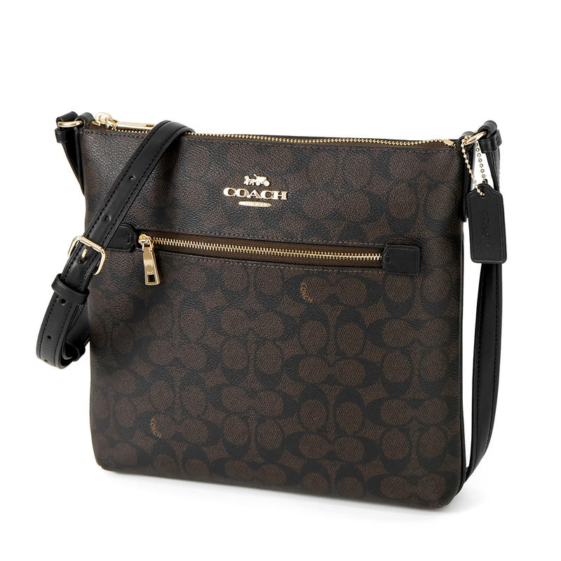 Brandol / COACH コーチ ショルダーバッグ シグネチャーキャンバス 縦