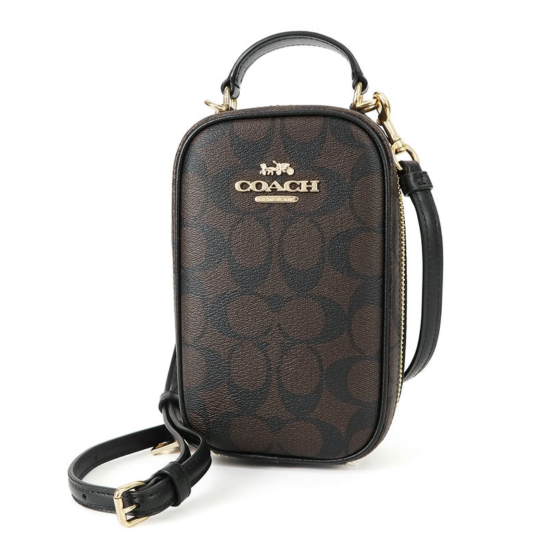 Brandol / COACH コーチ ショルダーバッグ レザー カメラバッグ グレー