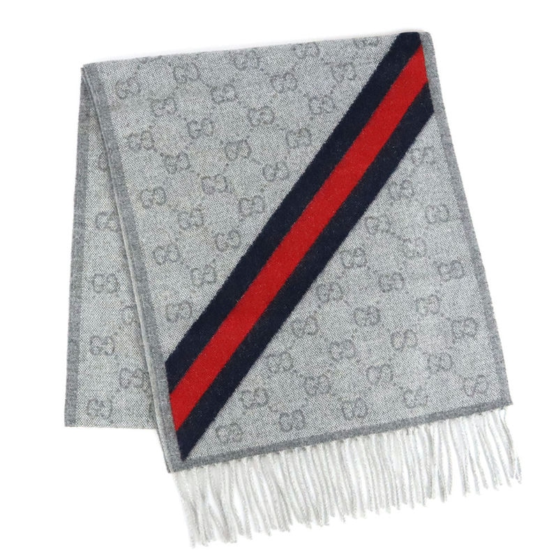 Brandol / GUCCI グッチ ストール ウール100% GG柄 マフラー ライト
