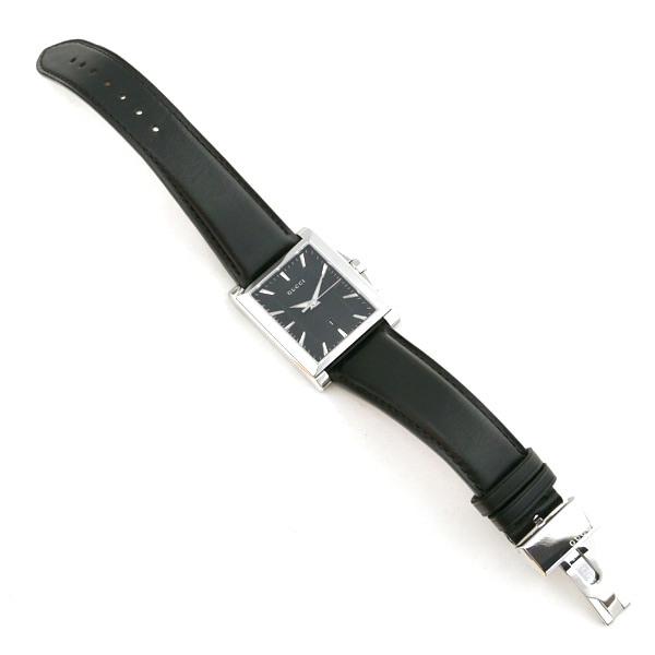 Brandol / GUCCI グッチ メンズ腕時計 Gタイムレス スクエア ブラック