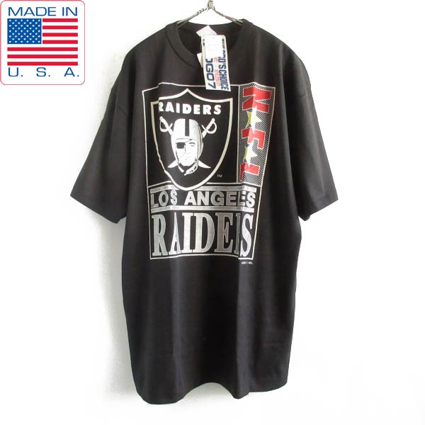 90s USA製 NFL RAIDERS レイダース 半袖Tシャツ | 黒 L - 札幌