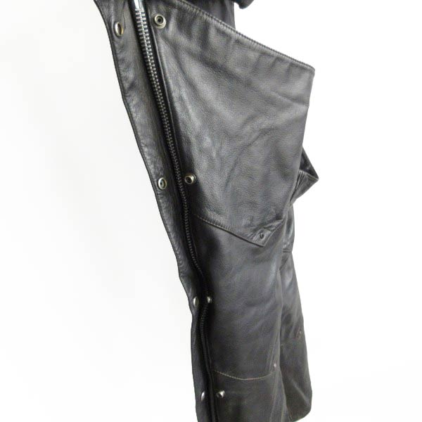 HARLEY DAVIDSON ハーレーダビッドソン レザー チャップス 黒 実寸W31