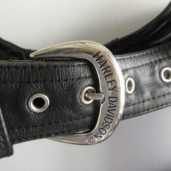 HARLEY DAVIDSON ハーレーダビッドソン レザー チャップス 黒 実寸W31