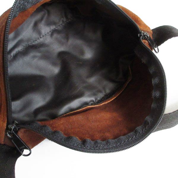 80s USA製 EASTPAK スエードレザー ウエストバッグ 茶系 イースト