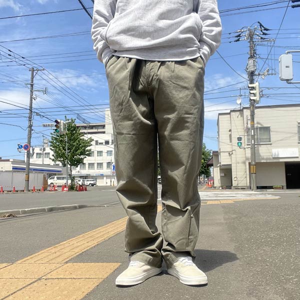90s POLO CHINO ツータック チノパン オリーブ系 35×32 ポロ ラルフ