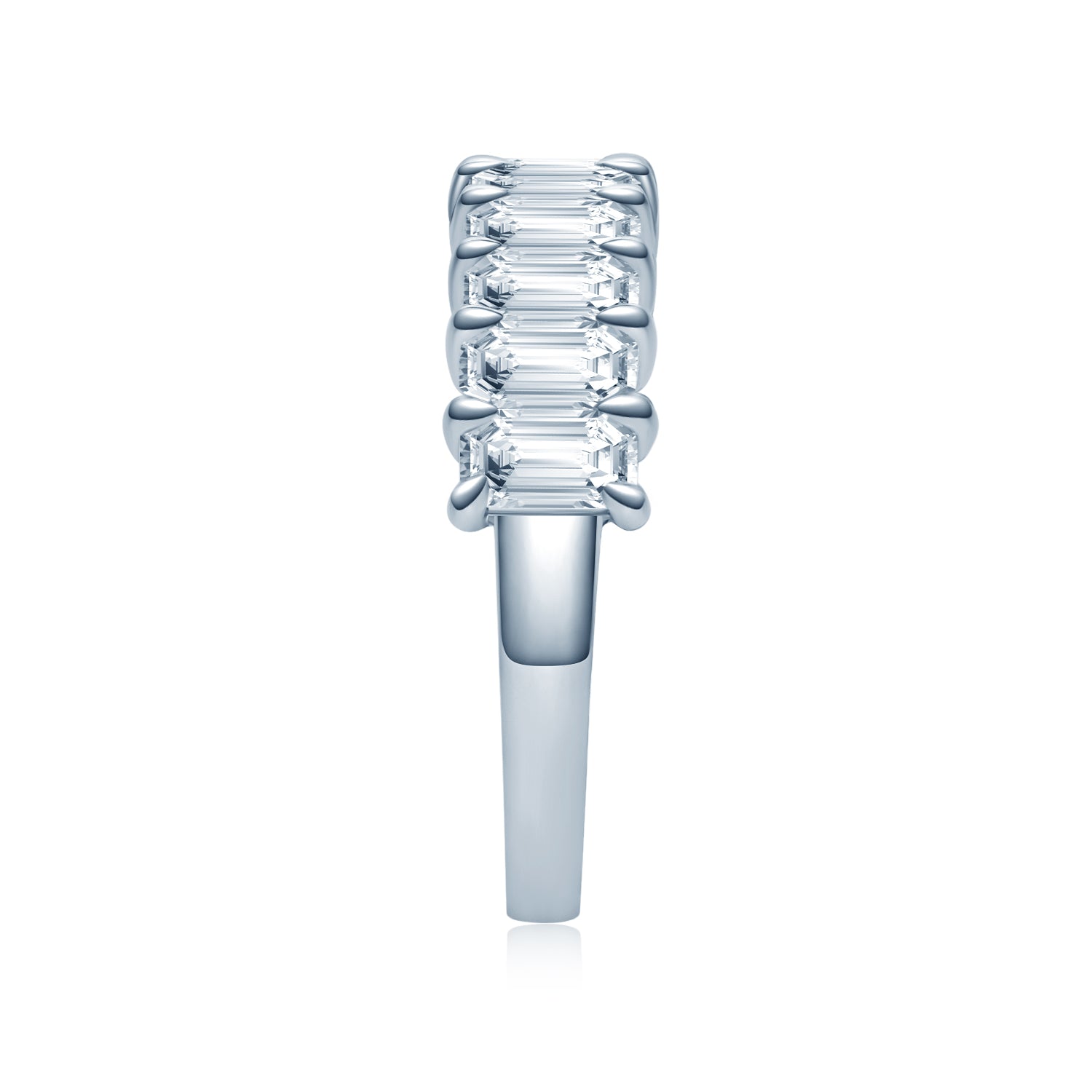 即納】エメラルドカット ハーフエタニティ リング RI095 – Brillar