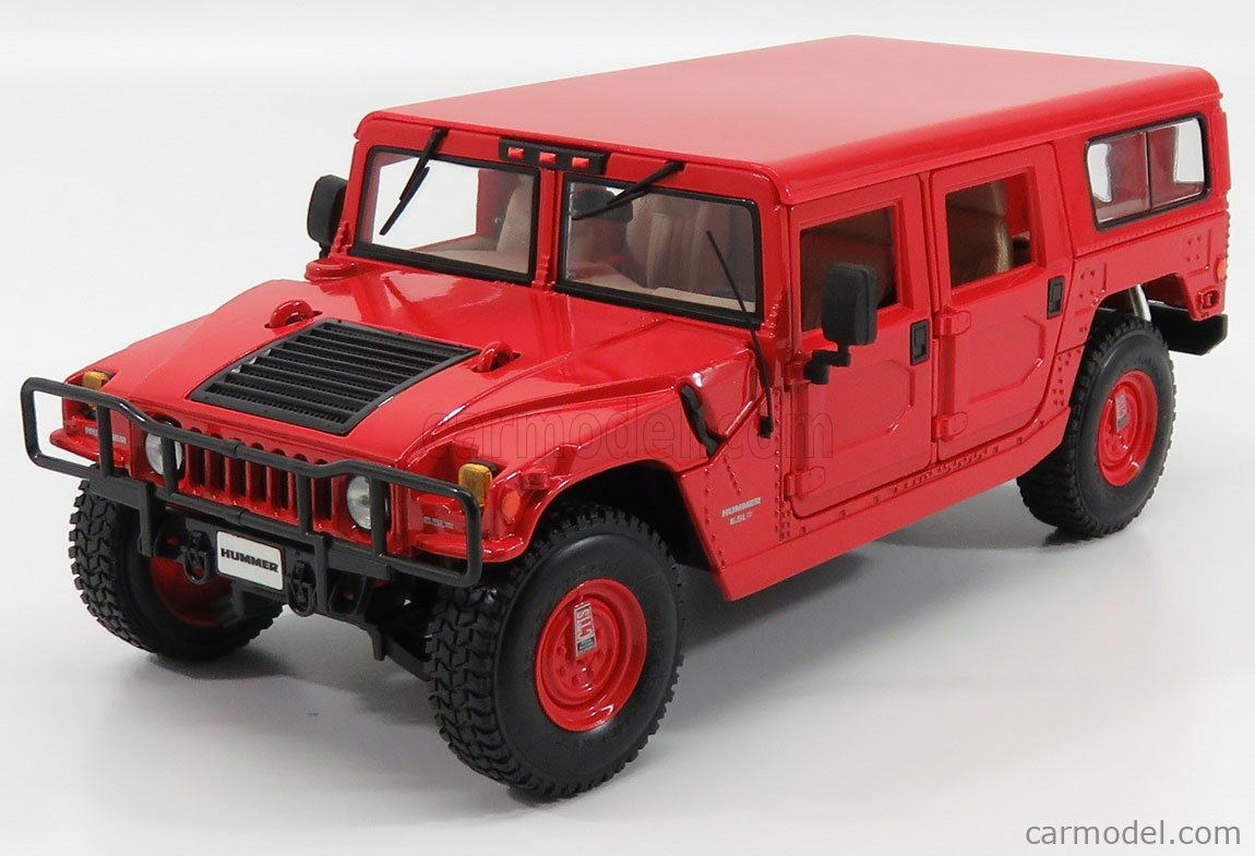 MAISTO 56040 Scale 1/18 | HUMMER H1 6.5L TURBO DIESEL WAGON 1992 RED