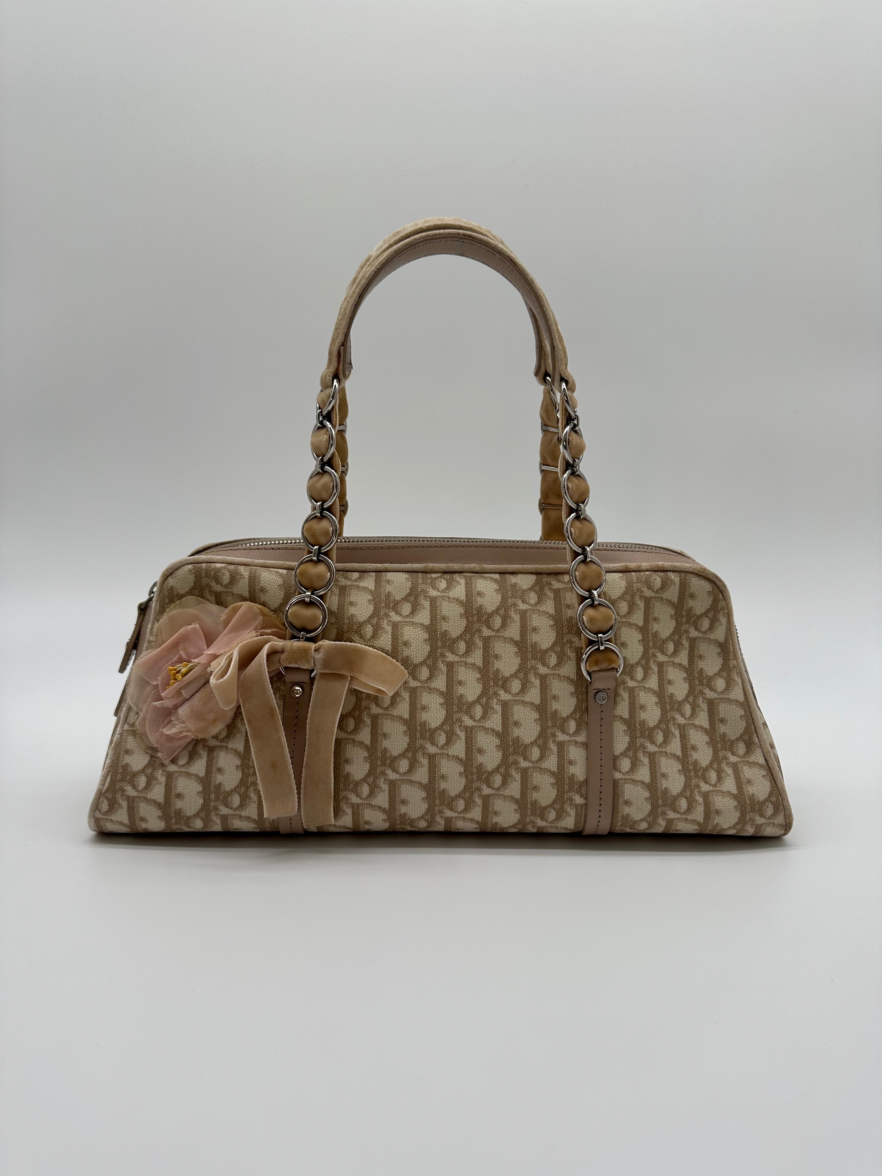 Dior Romantic Chain Trotter Boston Bag | Vintage Designer Bags