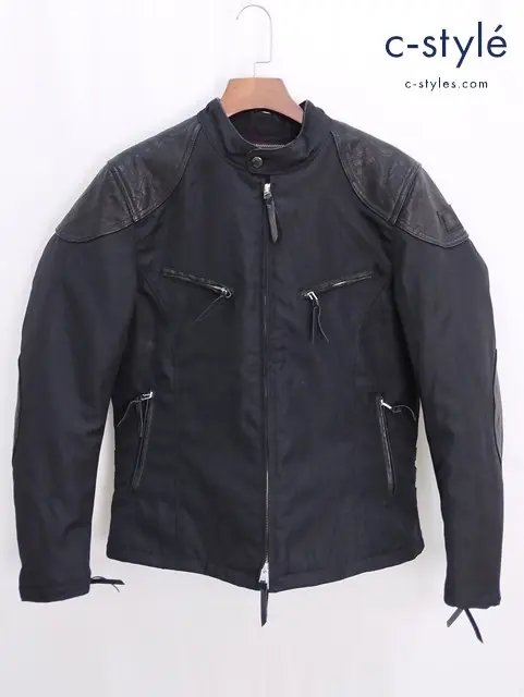 Max Fritz マックスフリッツ レザーパッチシングルライダース 52