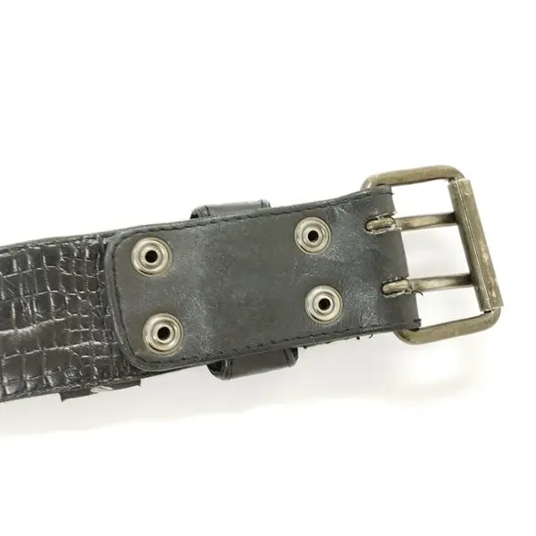 KMRii ケムリ レザーベルト ブラック スタッズ 装飾 革 ロックの買取