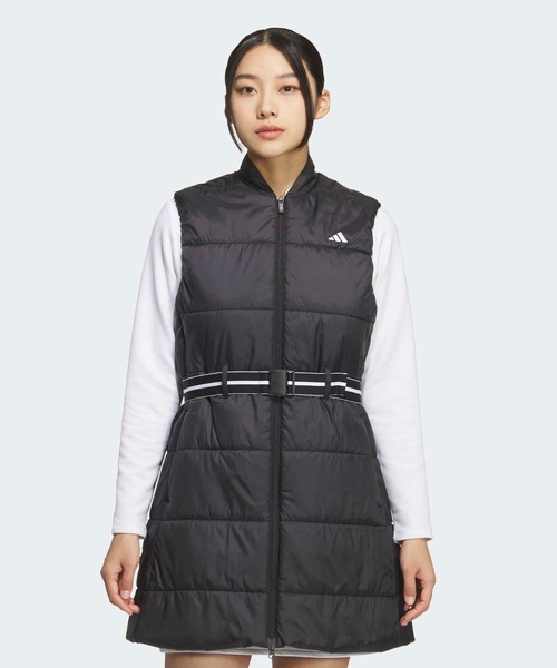 adidas アディダスゴルフ 中綿ロングベストワンピース XSサイズ 楽天