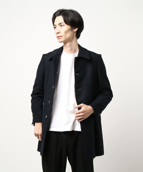 メリノメルトンステンカラーコート（ステンカラーコート）｜UNITED