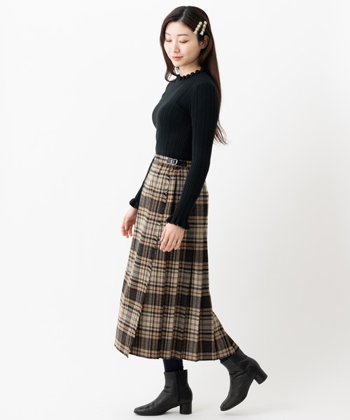 セール】ONeil of Dublin ウールミックス キルトスカート ロング 83cm