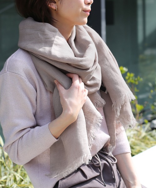 リネン100%大判ストール（ストール/ショール）｜Filomo（フィローモ