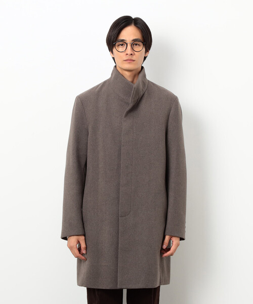 セール】ウールブレンド メルトン イタリアンカラー コート（その他