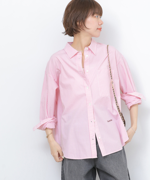 ONE DAYロゴストライプシャツ（シャツ/ブラウス）｜JOURNAL STANDARD