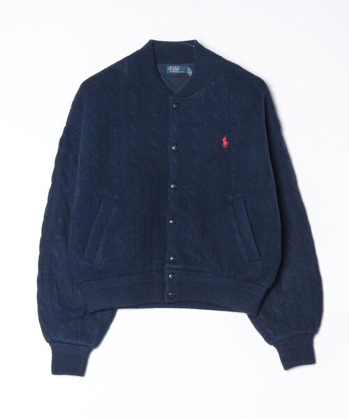 ケーブルニット ウールカシミヤ ボンバー ジャケット（ブルゾン