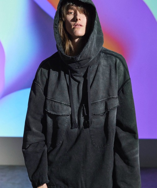 UNISEX》Sandblasting Sweat Prime-Over Salvage Parka/サンドブラ