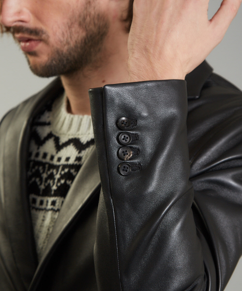 レザーチェスターコート（チェスターコート）｜5351 POUR LES HOMMES