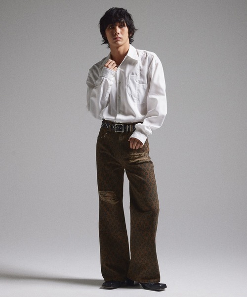 GRANCY（グランシー）の「【GRANCY】Leopard Damage Flare Pants