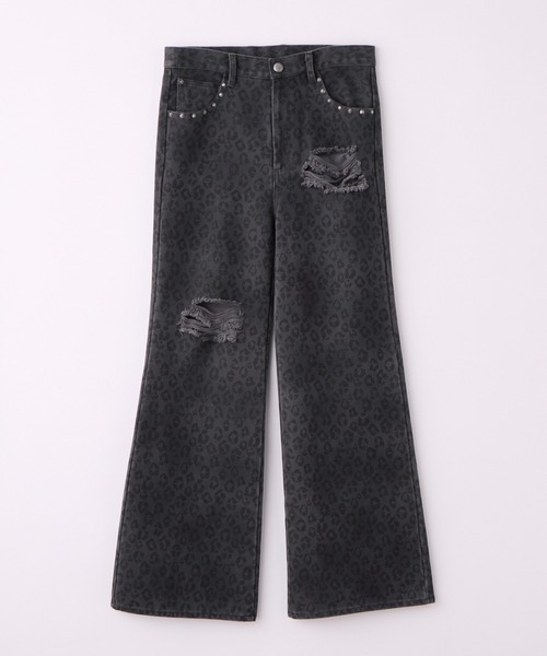 GRANCY】Leopard Damage Flare Pants / レオパードダメージフレア