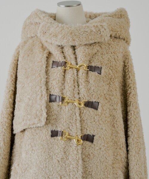 セール】【SALON by Chico】ショートボアフードロングダッフルコート