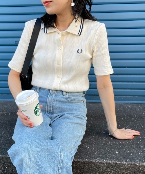 FRED PERRY/フレッドペリー] 別注 ツインティップライン リブ