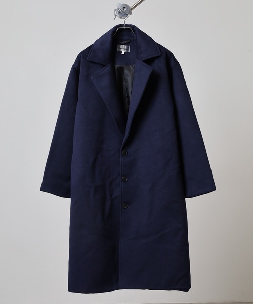 Eco melton long chester coat / エコメルトンロングチェスターコート