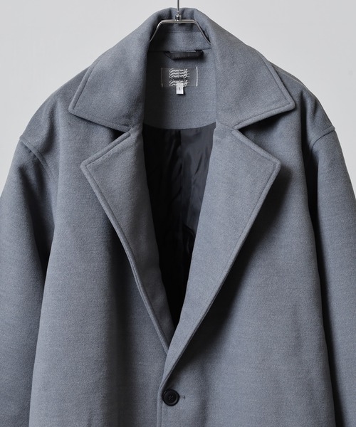 Eco melton long chester coat / エコメルトンロングチェスターコート